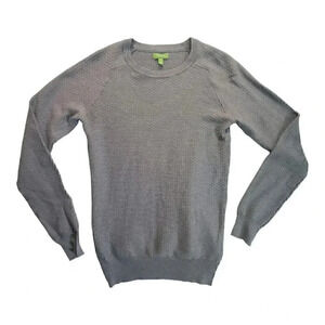 Gianni Feraud Limited Edition Mens Gray Textured Knit Crewneck Sweater M